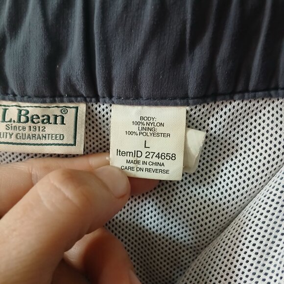 L.L Bean Men's Swimming Trunks Gray Shorts Size Large Pockets Belt Outdoor - Picture 9 of 16